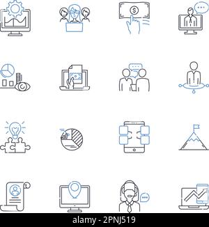 Association line icons collection. Collaboration, Unity, Partnership ...