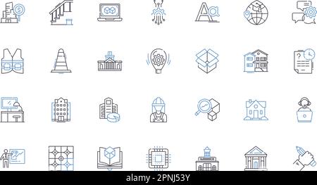 Lab apparatus line icons collection. Pipette, Burette, Erlenmeyer, Funnel, Beaker, Flask, Microscope vector and linear illustration. Petri,Cylinder Stock Vector