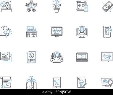 emerging growth company line icon, outline symbol, vector illustration ...