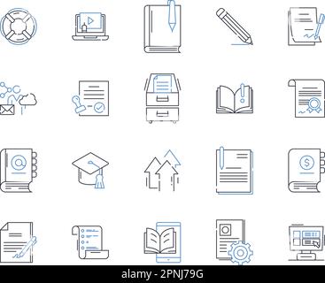 Office supplies line icons collection. Statiry items, Business tools, Work  essentials, Writing materials, Desktop accessories, Paper goods, Desk Stock  Vector Image & Art - Alamy