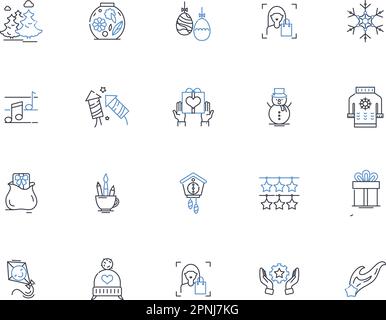 Grateful souls line icons collection. Thankful, Appreciative, Gracious ...