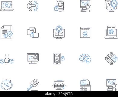 Certainty line icons collection. Assurance, Conviction, Confidence, Guarantee, Surety, Positivity, Settled vector and linear illustration. Unwavering Stock Vector