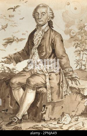 Portrait of Georges louis Leclerc, Comte de Buffon by Jean-Baptiste-François Bosio  MET New York Stock Photo