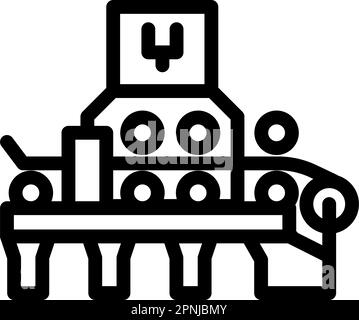 hot strip mill steel production line icon vector illustration Stock ...