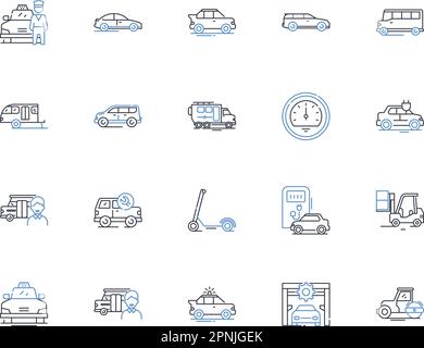 Transferal line icons collection. Exchange, Movement, Transfer ...