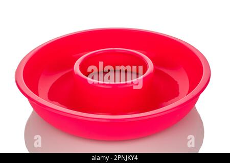 One silicone baking mold, macro, isolated on white background. Stock Photo