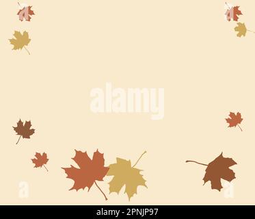 Maple leaves, just a few of them, make a simple autumn background vector image. Stock Vector