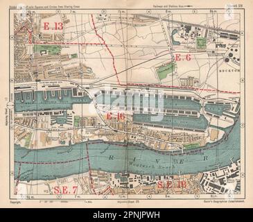 E LONDON Royal Victoria/Albert Docks Beckton Woolwich Silvertown.BACON ...