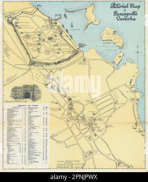 Pictorial map of Cyprus by John Sabry 1951 old vintage plan chart Stock ...