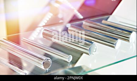 Metal parts of heat resistant nickel based alloy Stock Photo