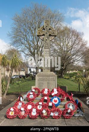 The war memorial in Washington village, north east England, UK Stock Photo