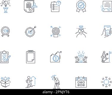 Visions line icons collection. Dreams, Insight, Prophetic, Premonition, Future, Imagination, Perception vector and linear illustration. Inspiration Stock Vector