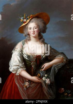 Elisabeth-Philippe-Marie-Hélène de France, said Madame Elisabeth by Élisabeth Vigée Le Brun (1755-1842), oil on canvas, 1782 Stock Photo