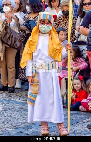 Venerable, Royal and Illustrious Brotherhood of Our Mother Mary Immaculate in her Greatest Anguish and Mercy and Christ the King in his triumphal entr Stock Photo