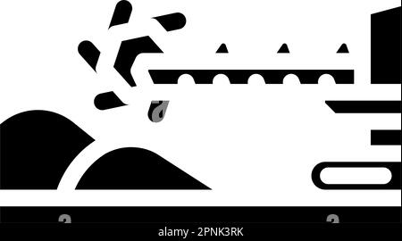 stacker reclaimer steel production isometric icon vector illustration ...