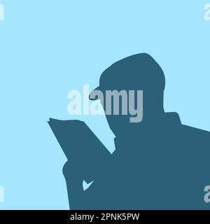 People reading the news paper in the morning Stock Vector