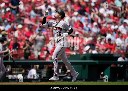 Arizona Diamondbacks' Pavin Smith rounds the bases after his two-run home  run during the second inning of a baseball game against the Detroit Tigers,  Sunday, June 11, 2023, in Detroit. (AP Photo/Carlos