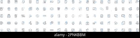 Cellular line icons collection. Mobile, Wireless, Nerk, Signal, Device, Ph, Coverage vector and linear illustration. Data,Antenna,LTE outline signs Stock Vector