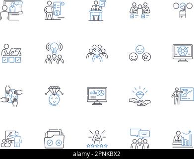 Operational guidance line icons collection. Procedure, Protocol ...