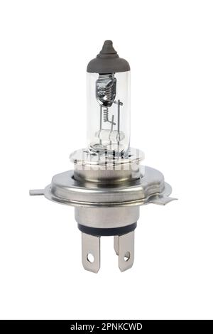 Halogen bulb for a car on a white background. Car lamp. Isolate. Spare parts catalog. Stock Photo