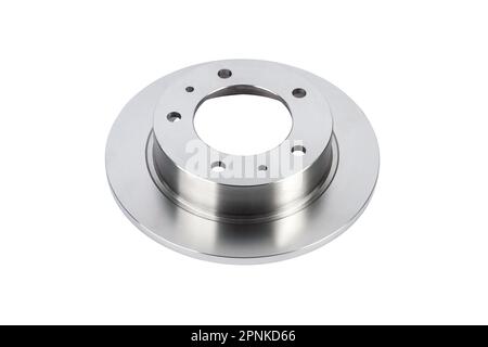 Car brake disc isolated on white background. Auto parts. Spare parts for car. Stock Photo
