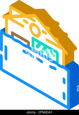 storm flood disaster isometric icon vector illustration Stock Vector ...