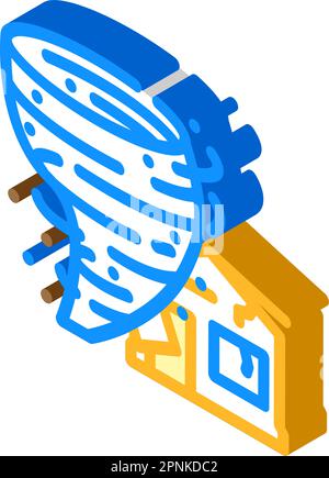 hurricane break isometric icon vector illustration Stock Vector Image ...