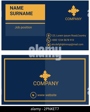 premium golden business card design with wavy shape Stock Vector Image ...