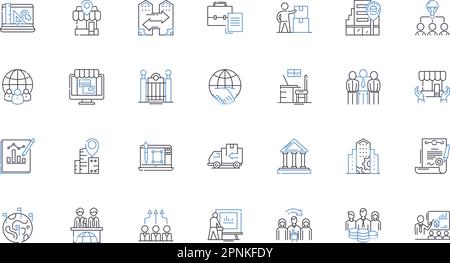 Organizational mapping line icons collection. Strategy, Alignment, Structure, Analysis, Mapping, Design, Planning vector and linear illustration Stock Vector