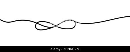 Infinity symbol drawn by one line. Vector illustration Stock Vector
