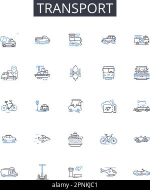 Exportation line icons collection. Customs, Documentation, Tariffs ...
