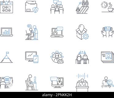 Competence line icons collection. Expertise, Skill, Capability ...