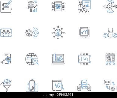 Typography Choices line icons collection. Serif, Sans-serif, Bold, Italics, Condensed, Modern, Classic vector and linear illustration. Vintage,Script Stock Vector