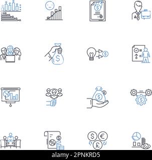 Control line icons collection. Dominance, Power, Authority, Management ...