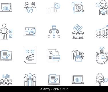 Partnership firm line icons collection. Collaboration, Jointly, Syndicate, Alliance, Co-ownership, Co-investors, Companionship vector and linear Stock Vector