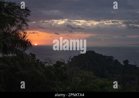 Sunset from Manuel Antonio, Costa Rica Stock Photo