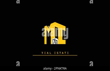 Real Estate letters Modern Creative logo MI , IM Stock Vector