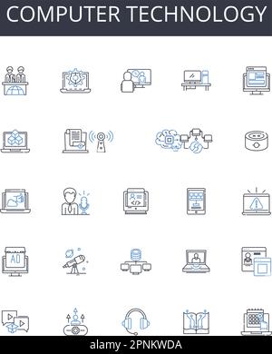 Technological revolution line icons collection. Disruptive, Innovation ...