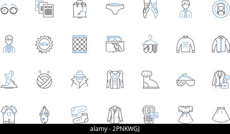 Shopping precinct line icons collection. Mall, Plaza, Complex, Boutiques, Shops, Stores, Marketplace vector and linear illustration. Centre,Arcade Stock Vector