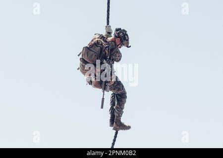 atlantic ocean, fast-rope exercise, USS Bulkeley (DDG 84 Stock Photo ...