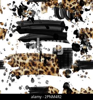 Seamless soft fluffy leopard print or cheetah spots African safari ...