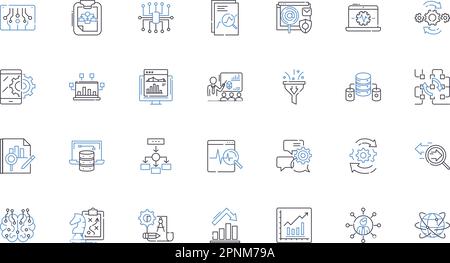 Interface Design line icons collection. Navigation, Usability, Interactivity, Aesthetics, Accessibility, Consistency, Intuitiveness vector and linear Stock Vector
