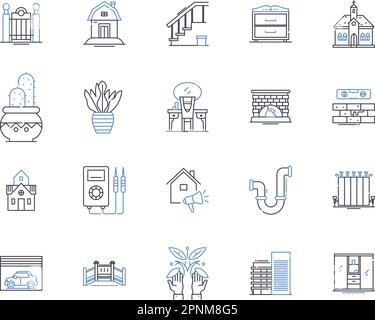 Household goods store linear icon Royalty Free Vector Image