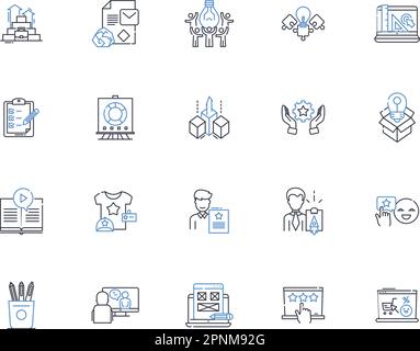 Campaigning line icons collection. Activism, Advocacy, Awareness, Boldness, Change, Charisma, Commitment vector and linear illustration. Compassion Stock Vector