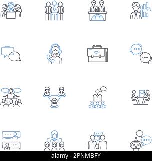 Blog Followers line icons collection. Readers, Subscribers, Fans, Supporters, Followers, Friends, Community vector and linear illustration. Tribe Stock Vector