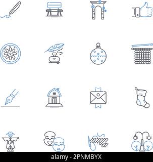 Dynamic line icons collection. Versatile , Agile , Radiant , Vibrant ...