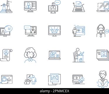 Dynamic line icons collection. Versatile , Agile , Radiant , Vibrant ...