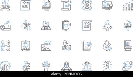 Industrial investigation line icons collection. Manufacturing, Safety, Assembly, Machinery, Inspection, Pollution, Hazardous vector and linear Stock Vector