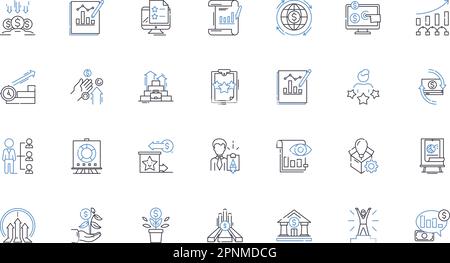 Industrial investigation line icons collection. Manufacturing, Safety, Assembly, Machinery, Inspection, Pollution, Hazardous vector and linear Stock Vector