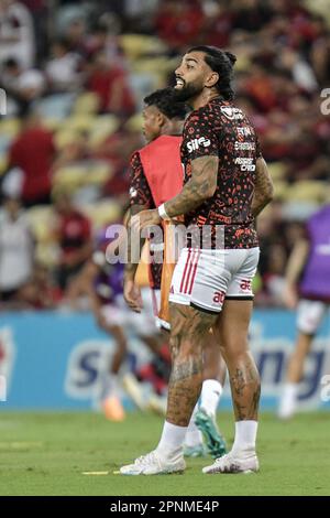 Rio de Janeiro, Brazil, 19th Apr, 2023. Gabriel Barbosa of Flamengo, during the match between Flamengo and Nublense for the 2st round of Group A of Libertadores 2023, at Maracana Stadium, in Rio de Janeiro, Brazil on April 19. Photo: Marcello Dias/DiaEsportivo/Alamy Live News Stock Photo